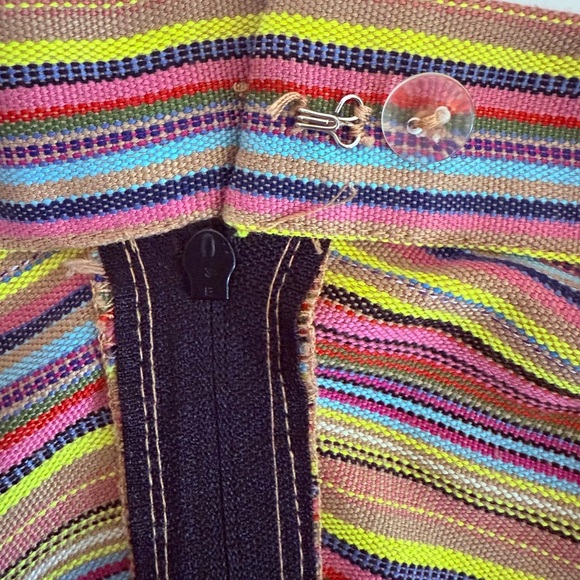 Retro Rainbow Chevron A-Line Skirt Size S - Picture 5 of 7